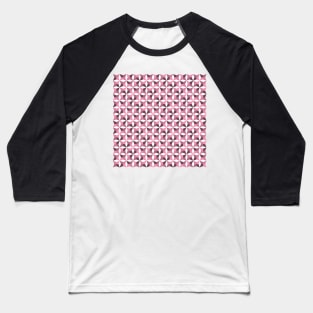 Geometric Diamond Pattern (Rose Gold) Baseball T-Shirt